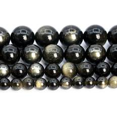 Hobbymaterial Shein Natural Grade AAA Golden Obsidian Beads For Jewelry Making