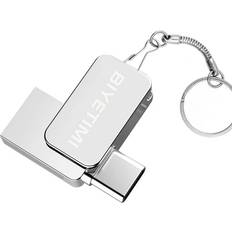 Shein Usb Flash Drive Key Shape Otg Usb2.0/type-c 32/64/128gb High Speed Mini Memory Stick