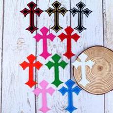 Tygmärken Shein 10pcs Cross Design Iron-on Patch