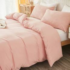Hemtextil Shein 3pcs Washed Microfiber Cover Set Påslakan
