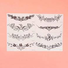 Body Makeup Shein Sexy Waterproof Sweatproof Tattoo Stickers - Black