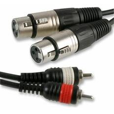 Pulse 2 xlr-buchse auf 2 cinch-stecker, 0,3