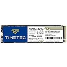 TIMETEC 512 GB SSD NVMe PCIe Gen3x4 8 Gb/s M.2 2280 3D NAND QLC High Performance SLC Cache-läshastighet upp till 1 900 MB/s Intern Solid State Drive för PC, bärbar dator och stationär dator 512 GB