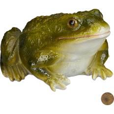 Relaxdays Garden Frog Figurine, Weatherproof, Toad