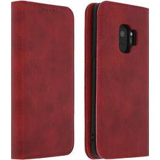 Samsung Galaxy S9 Portafogli Avizar Flip Book cover wallet case with stand with TPU shell for Galaxy S9 Red