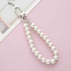 Shein 1pc Retro Trendy Brand Pearl Keychain Antique Simple Small Ornament Key Mobile Phone Bag