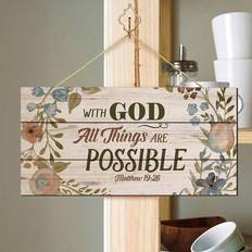 Wood Wall Decor Shein All Thing Are Possible Wooden Hanging Sign Wall Decor