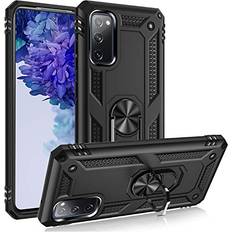 S20 fe Case,S20 fe 5G Case,ADDIT Military Grade Protective Samsung Galaxy S20 fe Cases Cover with Ring Car Mount Kickstand for Samsung Galaxy S20 fe/S20 fe 5G Black