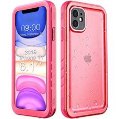 Cozycase Cozycase Compatible with Waterproof iPhone 11 case, Built-in Screen Protector, Full-Body Rugged Bumper Sealed Case Cover, Shockproof Dustproof Waterproof Case for iPhone 11 6.1 inch Pink