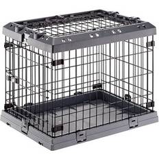 Ferplast Dog Cages & Dog Carrier Bags Pets Ferplast Superior Hybrid ECO Dog Crate & Playpen, Gray, 24-in