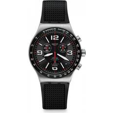 Swatch Wrist Watches Swatch Irony Chrono Very Dark Grid YVS461