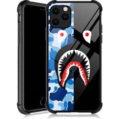 DJSOK iPhone 11 Case, Blue Black Shark iPhone 11 Cases with 4 Corners Shockproof Protection Soft Silicone TPU Bumper and Hard PC Pattern Back Case for Apple iPhone 11