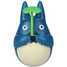 Ensky Totoro Round Bottomed Figurine Mid Totoro with Leaf 6 cm