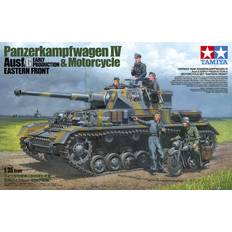 Maquetas Tamiya Pz.Kpfw.IV Ausf.G frühe Produktion mit Motorrad "Ostfront"