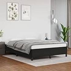 Lits et Matelas vidaXL Cadre À Lit Noir 140x190 cm Similicuir Black