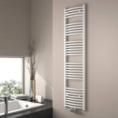 Heated Towel Rails EMKE Bathroom Radiator, Curved White
