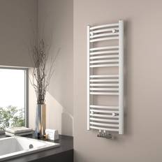 Heated Towel Rails EMKE Bathroom Radiator, Curved White