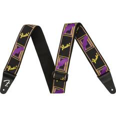 Fender Neon Monogrammed guitar Strap, 2in, PurpleYellow