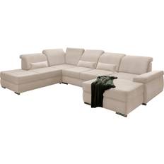 Silber Sofas Livetastic Wohnlandschaft Milian Creme Velours Sofa