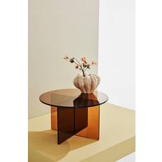 Pastill Iris Sofabord I Glas 60 cm Brun