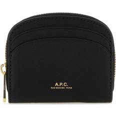 A.P.C. Woman Black Leather Mini Demi Lune Wallet