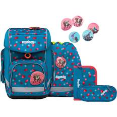 Klappe Schulranzen Ergobag Schulranzen-Set, 5-teilig, blau