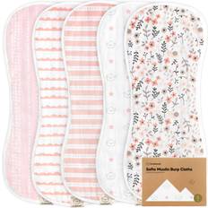 Wipes & Washcloths Keababies Softe Muslin Burp Cloths Sweet Charm 5-pack