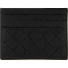 Bottega Veneta Card Cases Bottega Veneta Black Leather Card Holder - Black