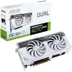 ASUS Dual GeForce RTX 4070 SUPER White OC 12GB GDDR6X DLSS 3 HDMI 2.1a DisplayPort 1.4a 2.56-slot Design