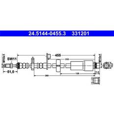 ATE Bremsschlauch vorne Citroen Jumpy Fiat Scudo Peugeot Expert