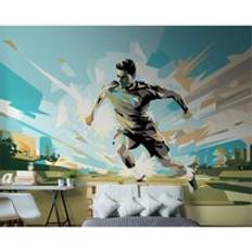 Origin Murals Football Player Abstract Landscape Wall Decor