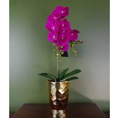 Pink Artificial Plants Leaf 54cm Orchid Dark Pink Artificial Plant