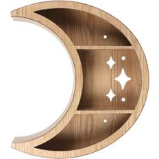 Natural Wall Shelves Attitude Clothing Crescent Moon Wall Shelf