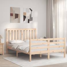 vidaXL natural, 140 Bed Frame