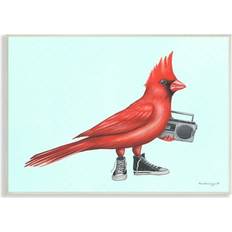 Interior Details Stupell Industries Cardinal Bird Black Sneakers Retro Boombox Graphic Art Unframed Print