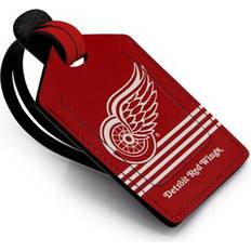 Red Travel Accessories Detroit Red Wings Personalized Leather Luggage Tag