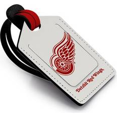 Red Travel Accessories Detroit Red Wings Personalized Leather Luggage Tag