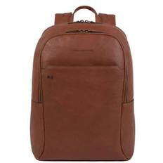 Piquadro Black Laptop backpack tobacco