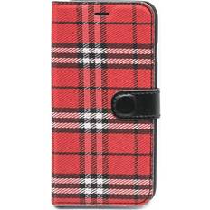 Book Case Bimaterial for iPhone 7 Black Red