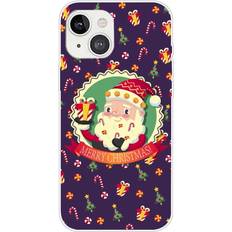 MAULUND iPhone 15 Fleksibelt Plastik Jule Cover Merry Christmas Julemanden & Juleslik