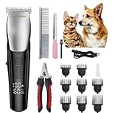 BarberBoss BarberBoss hundklippare med 8 kamtillbehör, elegant 100 R-format
