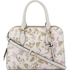 Florals Handbags Nine West Cyra A Satchel Floral Logo Milk