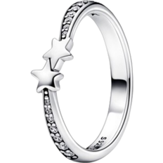 Argento Anelli Pandora Shooting Stars Sparkling Ring - Silver/Transparent