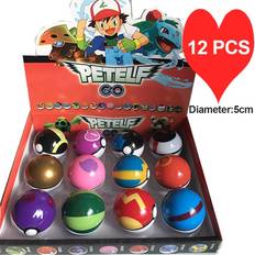 12Pcs Clip 'n' Go Pokemon Balls Set Gifts Pokeball Figures Boxed