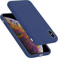 Cadorabo LIQUID BLAU, Apple iPhone X XS Case for Apple iPhone X XS Cover Protection TPU Silicone Gel Blue