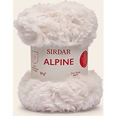 Yarn & Needlework Supplies SIRDAR Alpine Luxe konstpälsgarn, 50 g, Polar 400 polarvit