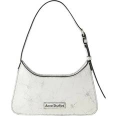 Acne Studios Hobo Platt Micro Crackle Leder Weiß white