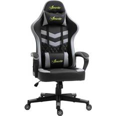 Padded Armrest Gaming Chairs Vinsetto Racing Gaming Chair - Black/Grey