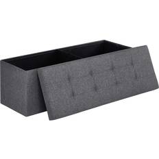 Storage Benches Songmics Folding Dark Grey Storage Bench 43x15"