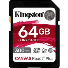 Kingston Canvas React Plus SDXC Class 10 UHS-II U3 ​​V90 300/260MB/s 64GB